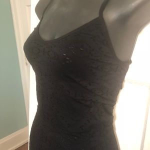 Black Stretch Lace Energie Tank Top - S or M